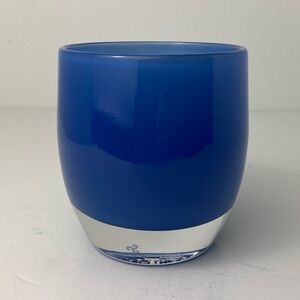 Glassybaby “Forever Young” Blue Glass Candle Holder